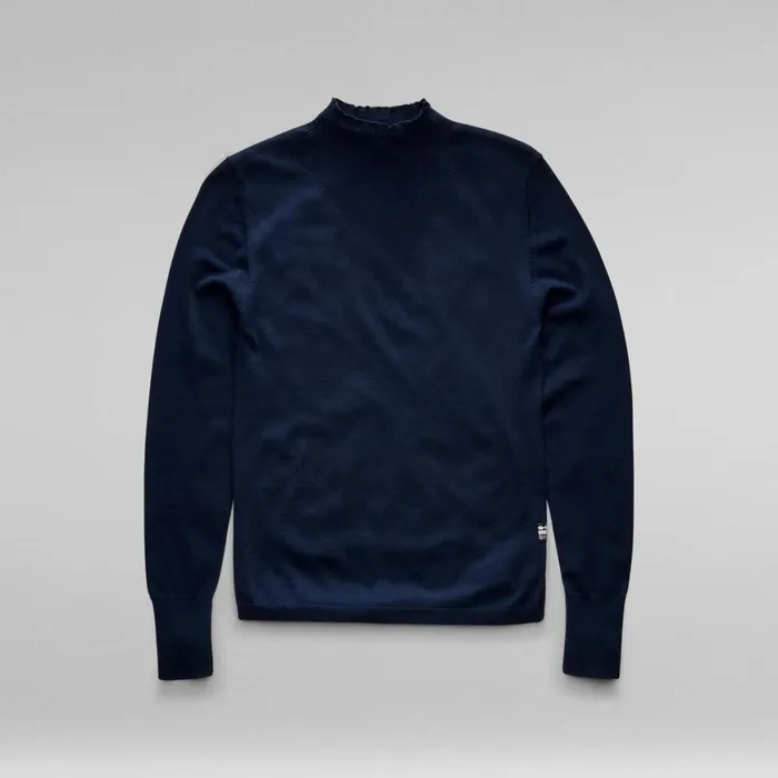 Sweaters Women GStar RAW Mock Knitted Sweater Luna Blue