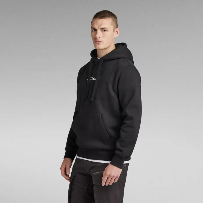 Sweatshirts and Hoodies Men GStar RAW Autograph Hooded Sweater Dark Black