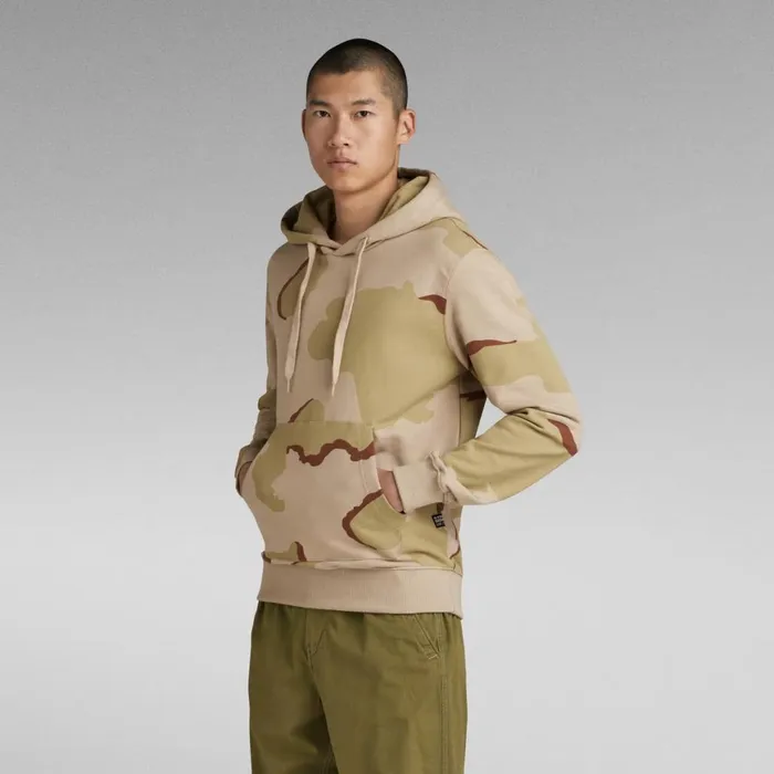 Sweatshirts and Hoodies Men GStar RAW Desert Camo Hoodie Dk Brick Desert Camo