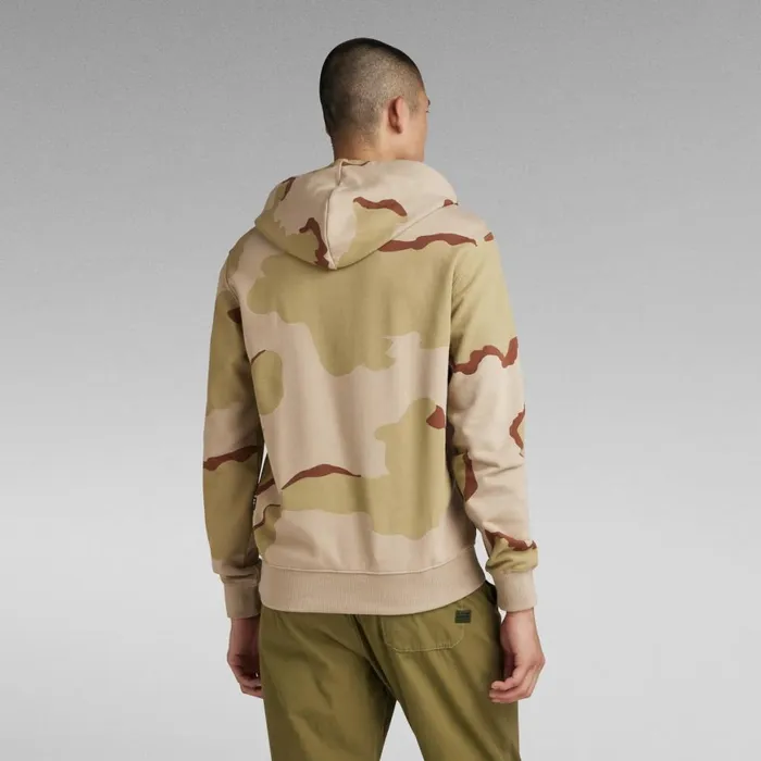 Sweatshirts and Hoodies Men GStar RAW Desert Camo Hoodie Dk Brick Desert Camo