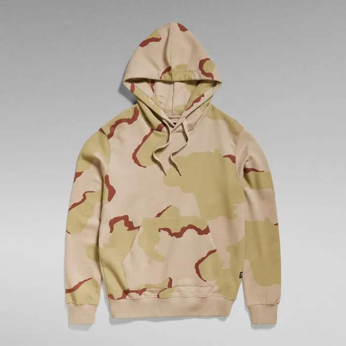 Sweatshirts and Hoodies Men GStar RAW Desert Camo Hoodie Dk Brick Desert Camo