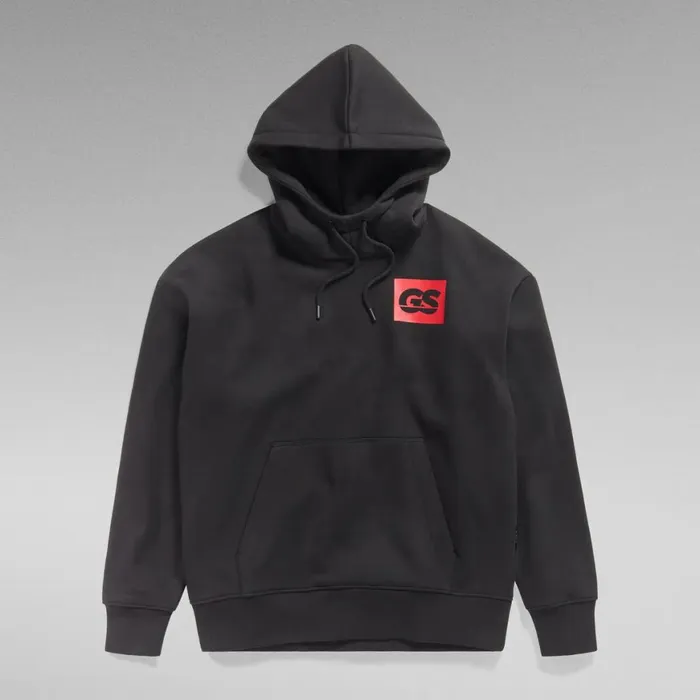 Sweatshirts and Hoodies Men GStar RAW GS Raw Back Graphic Loose Hoodie Dark Black