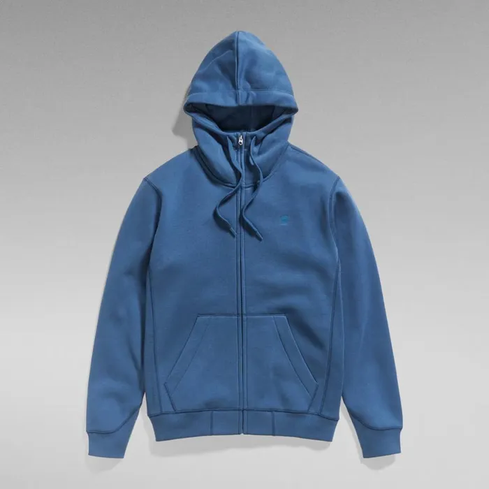 Sweatshirts and Hoodies Men GStar RAW Premium Core Hooded Zip Sweater Rank Blue