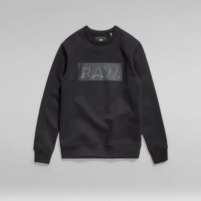 Sweatshirts and Hoodies Men GStar RAW Raw Dot Box Graphic Sweater Dark Black
