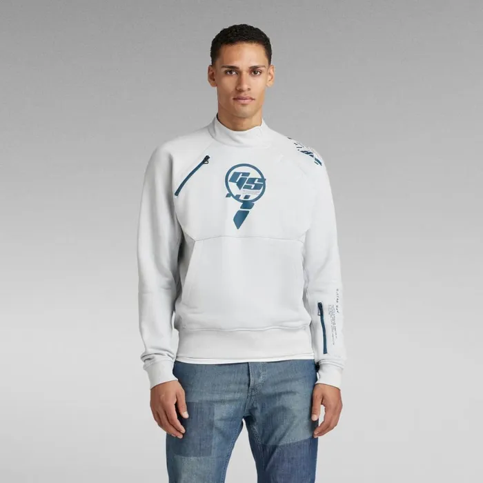 Sweatshirts and Hoodies Men GStar RAW Sobiru Anorak Loose Sweater Magnesium