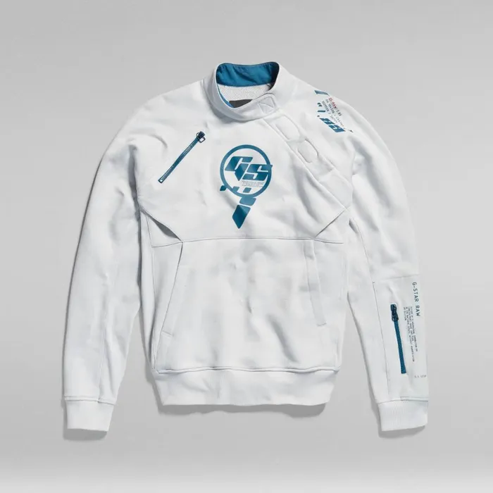 Sweatshirts and Hoodies Men GStar RAW Sobiru Anorak Loose Sweater Magnesium