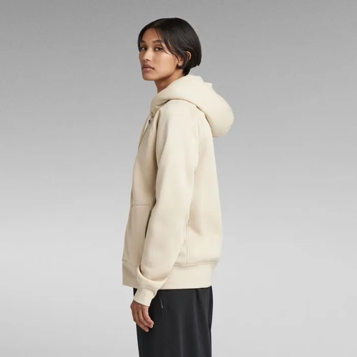 Sweatshirts and Hoodies Women GStar RAW Premium Core 20 Hooded Zip Through Sweater Brown Rice