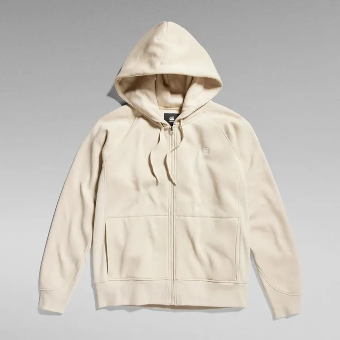 Sweatshirts and Hoodies Women GStar RAW Premium Core 20 Hooded Zip Through Sweater Brown Rice