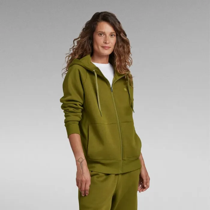 Sweatshirts and Hoodies Women GStar RAW Premium Core 21 Zip Thru Hoodie Avocado