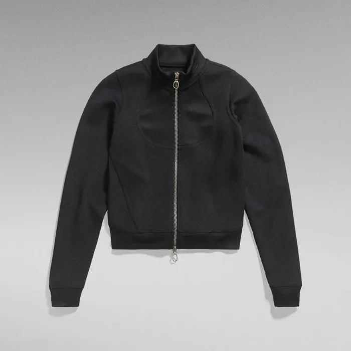 Sweatshirts and Hoodies Women GStar RAW Track Jacket Slim Sweater Dark Black