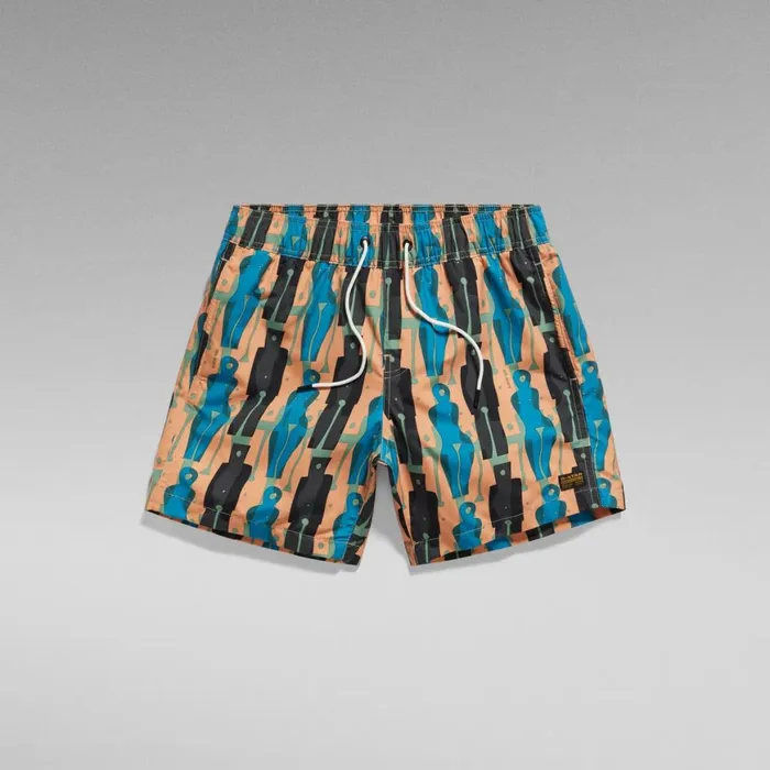 Swimwear Men GStar RAW Dirik Allover Swim Shorts Light Green Frost Figures 32