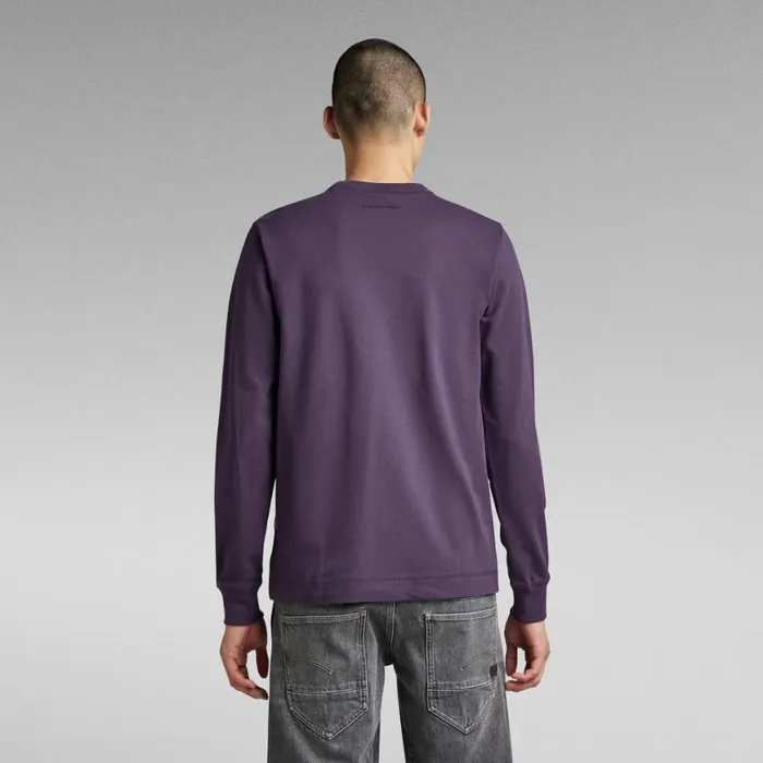 TShirts and Polos Men GStar RAW Aviaton Lightweight Sweater Carbonne Purple