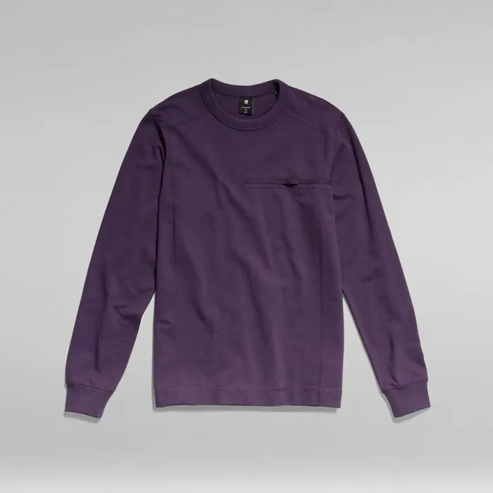 TShirts and Polos Men GStar RAW Aviaton Lightweight Sweater Carbonne Purple