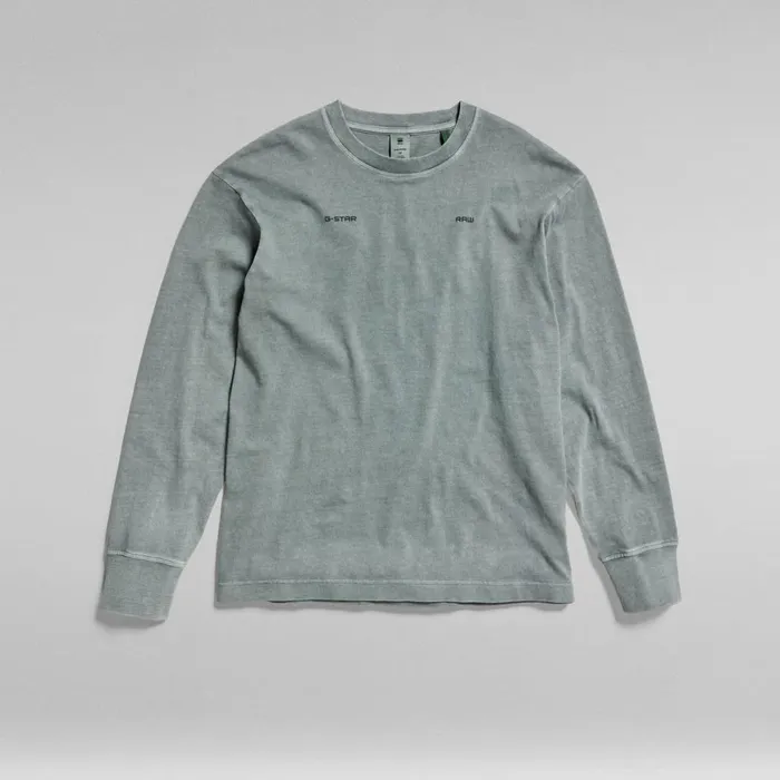 TShirts and Polos Men GStar RAW Back Typography Boxy TShirt Grey Moss