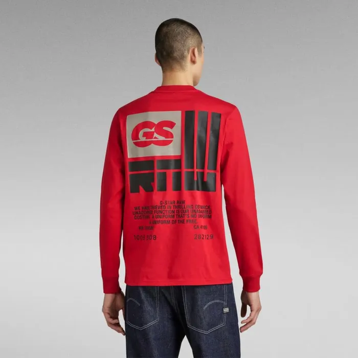TShirts and Polos Men GStar RAW GS RAW Back Graphic TShirt Dark Flame
