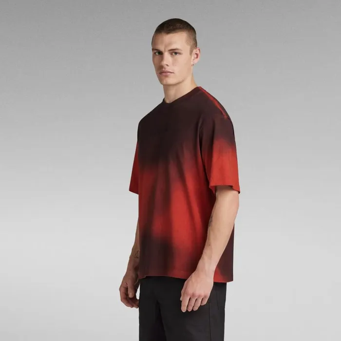 TShirts and Polos Men GStar RAW Hand Sprayed Boxy TShirt Rooibos Tea Sprayed