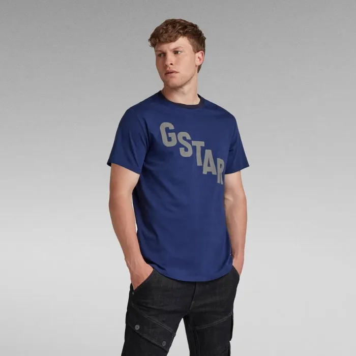 TShirts and Polos Men GStar RAW Lash Sports Graphic TShirt Ballpen Blue