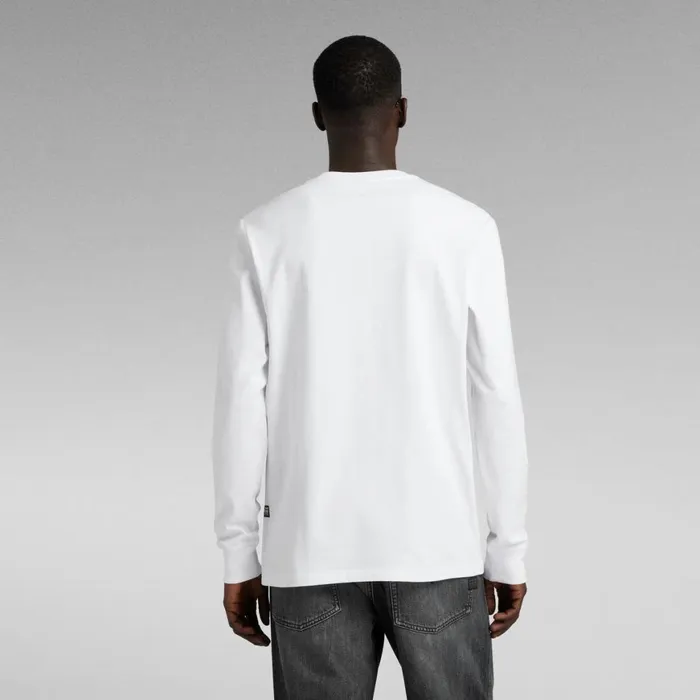 TShirts and Polos Men GStar RAW Old School Chest Graphic TShirt White