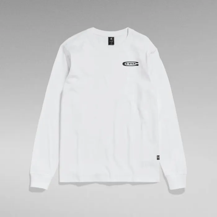 TShirts and Polos Men GStar RAW Old School Chest Graphic TShirt White