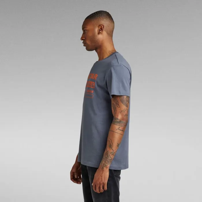 TShirts and Polos Men GStar RAW Originals Label TShirt Fantem Blue