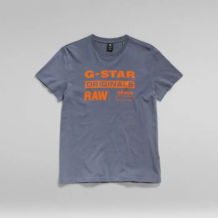 TShirts and Polos Men GStar RAW Originals Label TShirt Fantem Blue