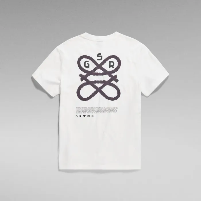 TShirts and Polos Men GStar RAW Puff Print Back Graphic TShirt White