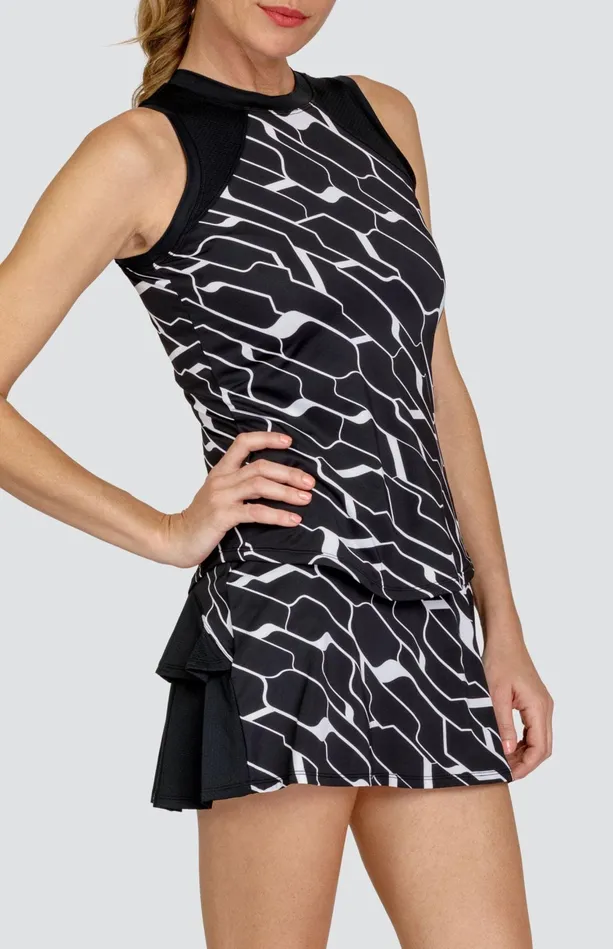 Tail Activewear Paz Tank 8211 Cascade Geo Onyx Women Tanks