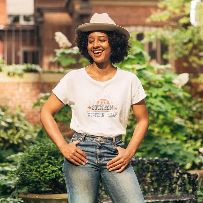 Tees Women Stetson Sunrise Graphic Tee White