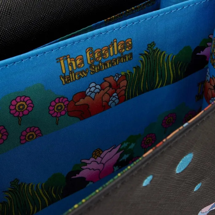 The Beatles Yellow Submarine Flap Pocket Crossbody Bag Unisex Loungefly Crossbody Bags