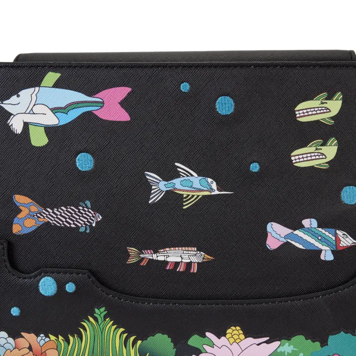 The Beatles Yellow Submarine Flap Pocket Crossbody Bag Unisex Loungefly Crossbody Bags