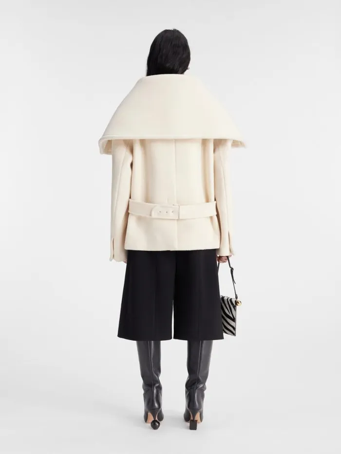 The Caruso Peacoat Offwhite Women JACQUEMUS Coats and Jackets