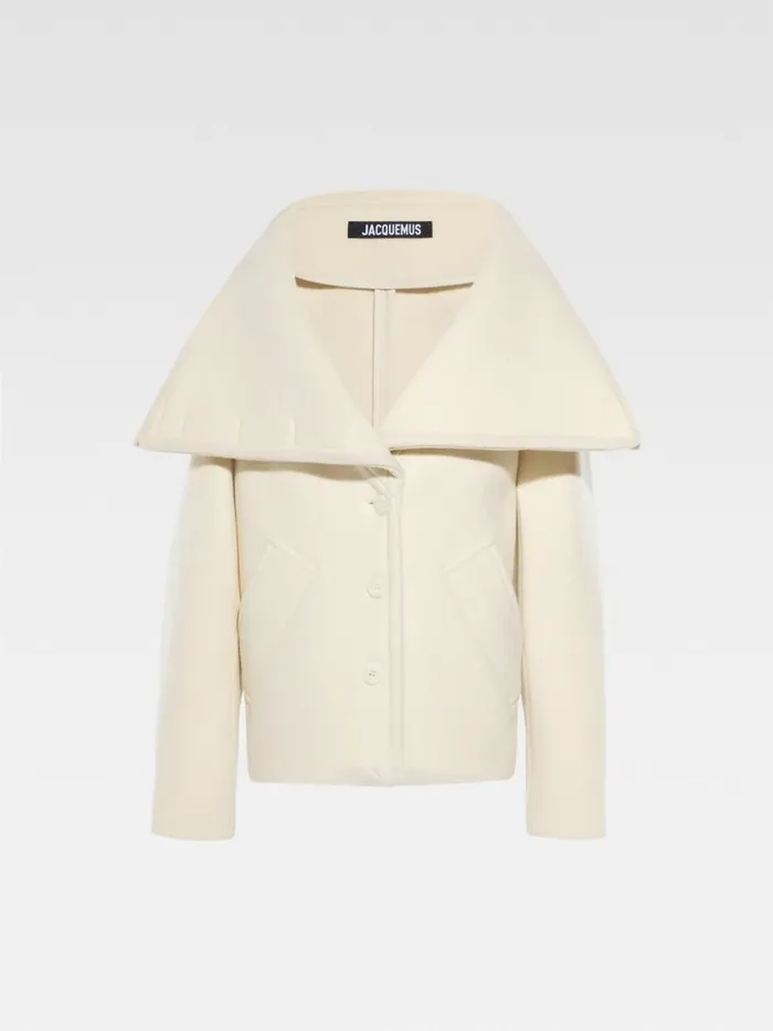 The Caruso Peacoat Offwhite Women JACQUEMUS Coats and Jackets