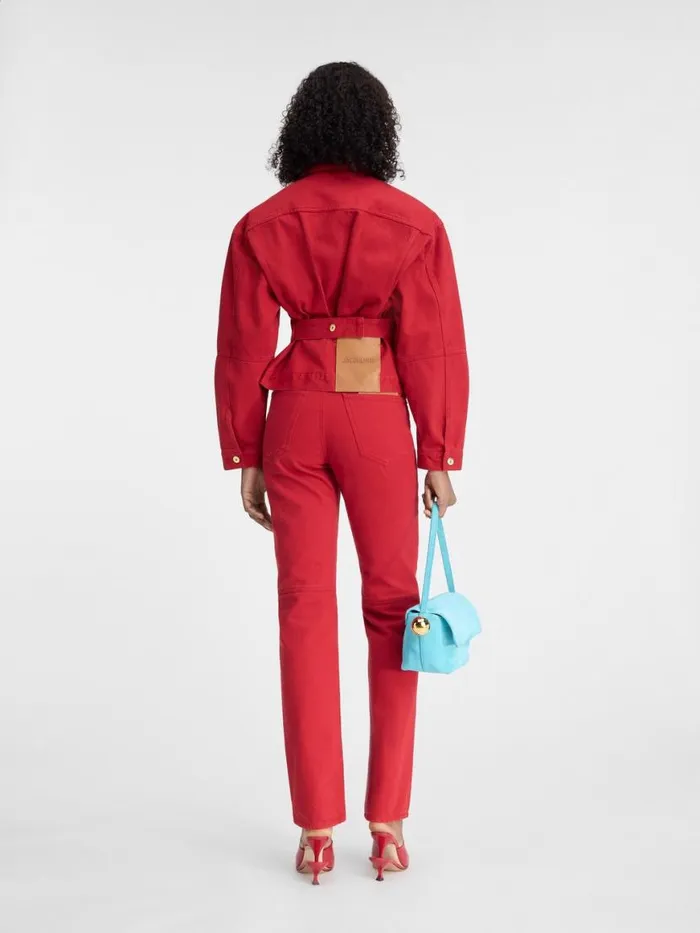 The Denim DeNmes Jacket Red Women JACQUEMUS Coats and Jackets The Denim DeNmes Jacket Red Women JACQUEMUS Coats and Jackets