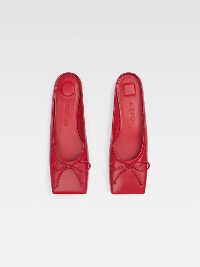 The Flat Ballet Mules Red Women JACQUEMUS Shoes The Flat Ballet Mules Red Women JACQUEMUS Shoes
