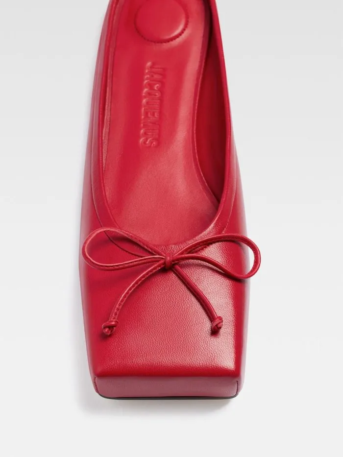 The Flat Ballet Mules Red Women JACQUEMUS Shoes The Flat Ballet Mules Red Women JACQUEMUS Shoes