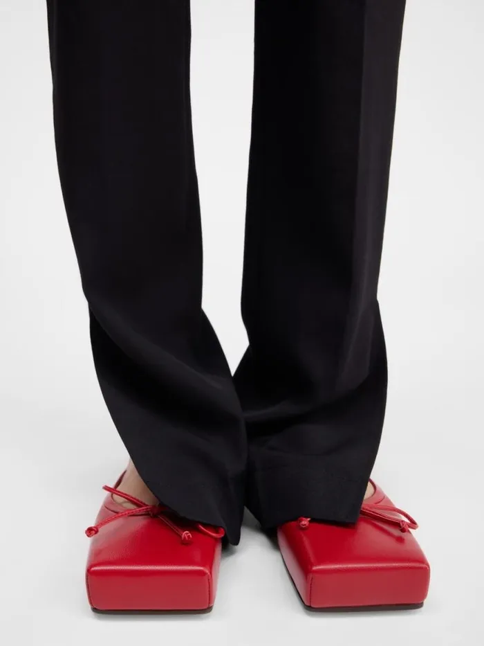 The Flat Ballet Mules Red Women JACQUEMUS Shoes The Flat Ballet Mules Red Women JACQUEMUS Shoes