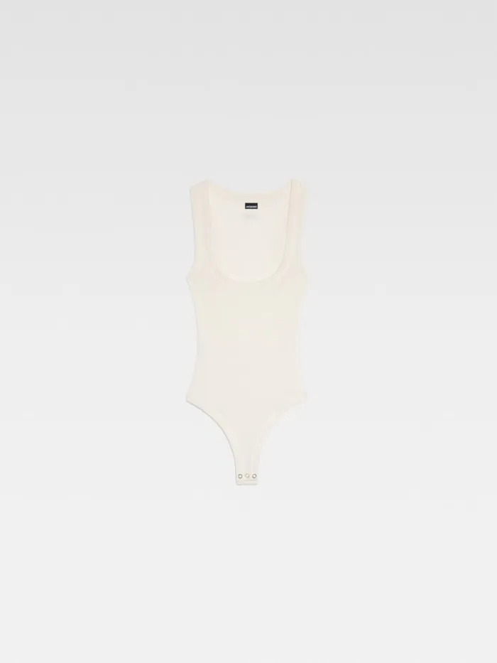 The Gros Grain Bodysuit White Women JACQUEMUS Tops and Shirts