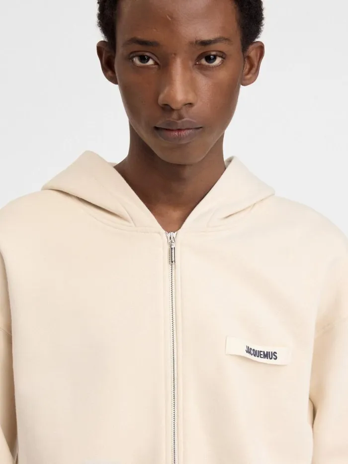 The Gros Grain Zipped Hoodie Beige WomenMen JACQUEMUS Sweatshirts and Joggings The Gros Grain Zipped Hoodie Beige WomenMen JACQUEMUS Sweatshirts and Joggings