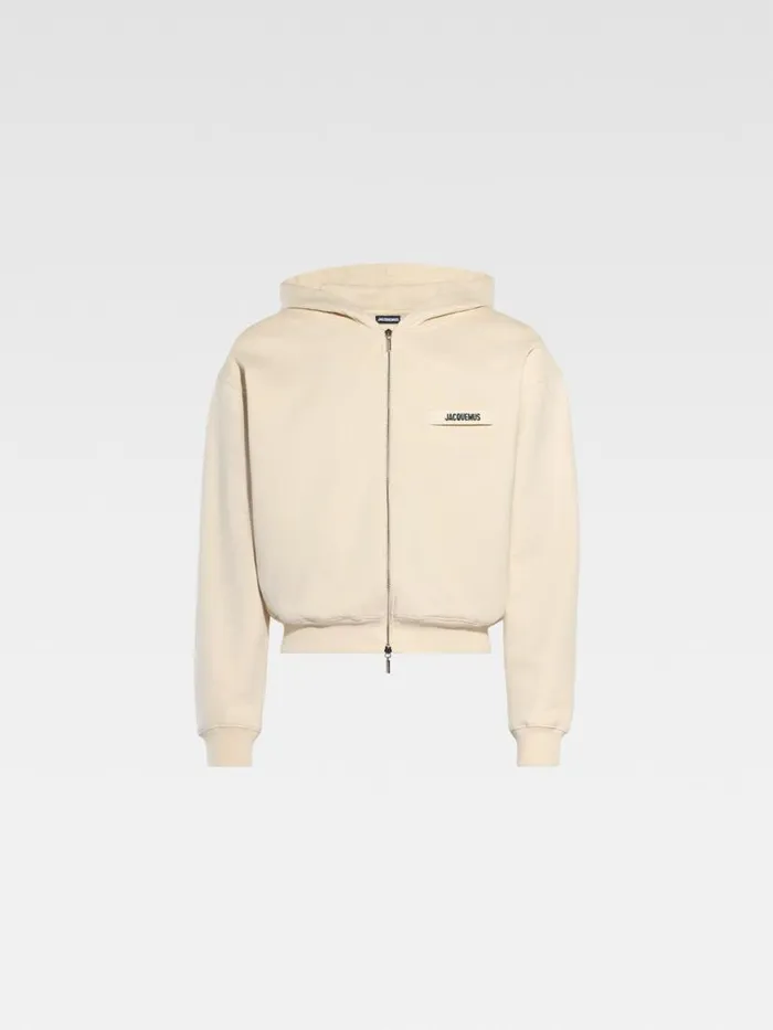 The Gros Grain Zipped Hoodie Beige WomenMen JACQUEMUS Sweatshirts and Joggings The Gros Grain Zipped Hoodie Beige WomenMen JACQUEMUS Sweatshirts and Joggings