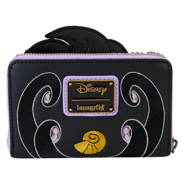 The Little Mermaid 35th Anniversary Exclusive Ursula Sequin Cosplay Zip Around Wallet Unisex Loungefly Bags and Wallets
