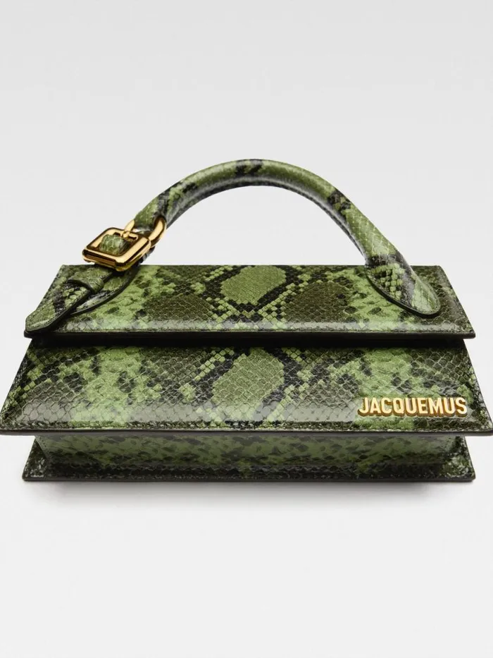 The Long Chiquito With Buckle Green Women JACQUEMUS Crossbody and Handbags The Long Chiquito With Buckle Green Women JACQUEMUS Crossbody and Handbags