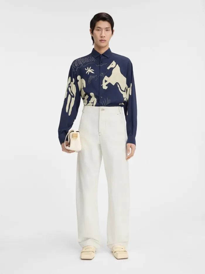 The Scala DeNmes Denim Pants Offwhite Men JACQUEMUS Denim