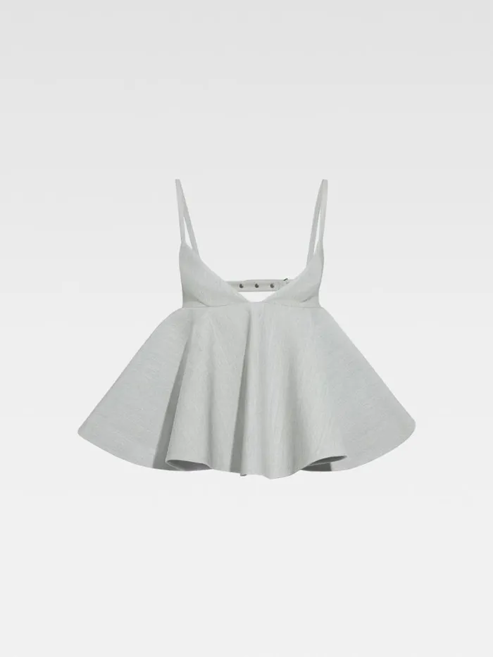 The Vela Top Light Grey Women JACQUEMUS Tops and Shirts