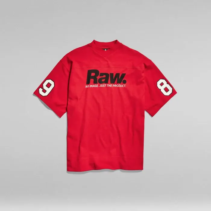 Tops and Tshirts Women GStar RAW 5XL RAW Tight Mock VNeck TShirt Acid Red