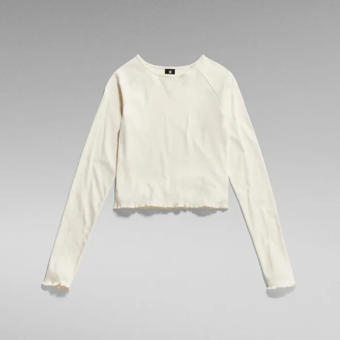 Tops and Tshirts Women GStar RAW Cropped Baby Sister Raglan Top Eggnog