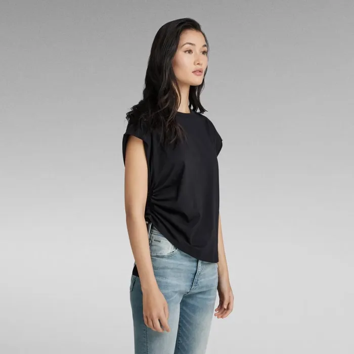 Tops and Tshirts Women GStar RAW GSRAW Knotted TShirt Dark Black