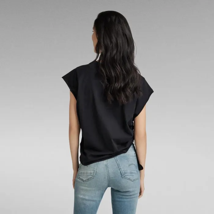 Tops and Tshirts Women GStar RAW GSRAW Knotted TShirt Dark Black