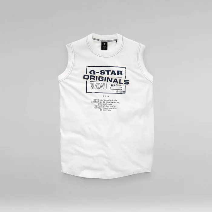 Tops and Tshirts Women GStar RAW Lash Originals Loose Tank Top Milk