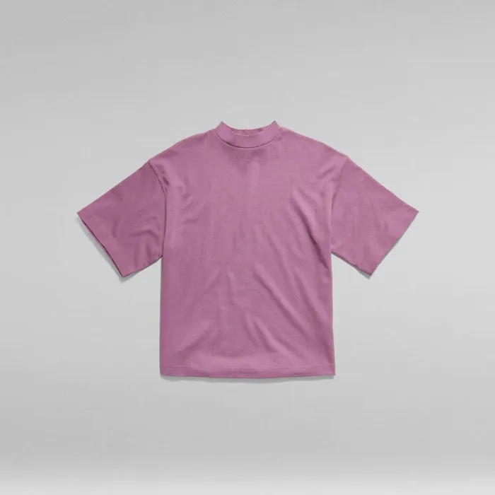 Tops and Tshirts Women GStar RAW Mock Neck Loose TShirt Grapeade