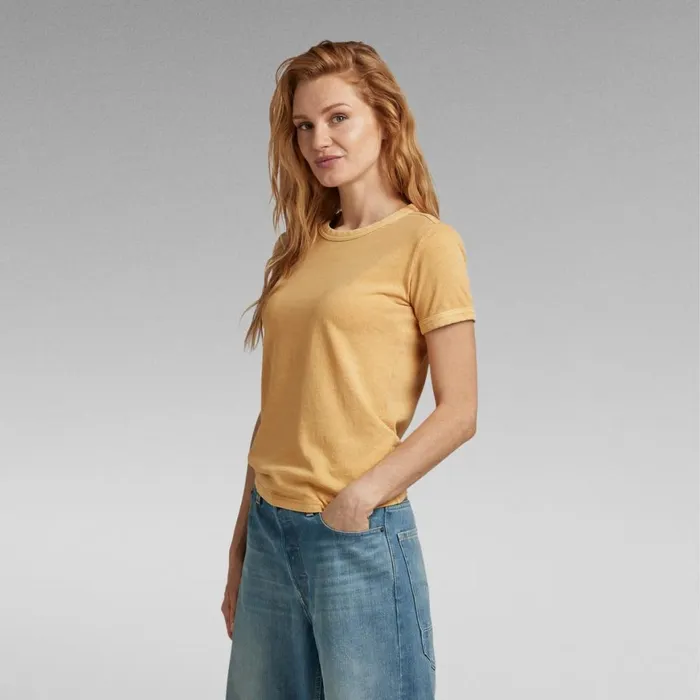 Tops and Tshirts Women GStar RAW Overdyed Baby Top Renaissance Harvest Gd